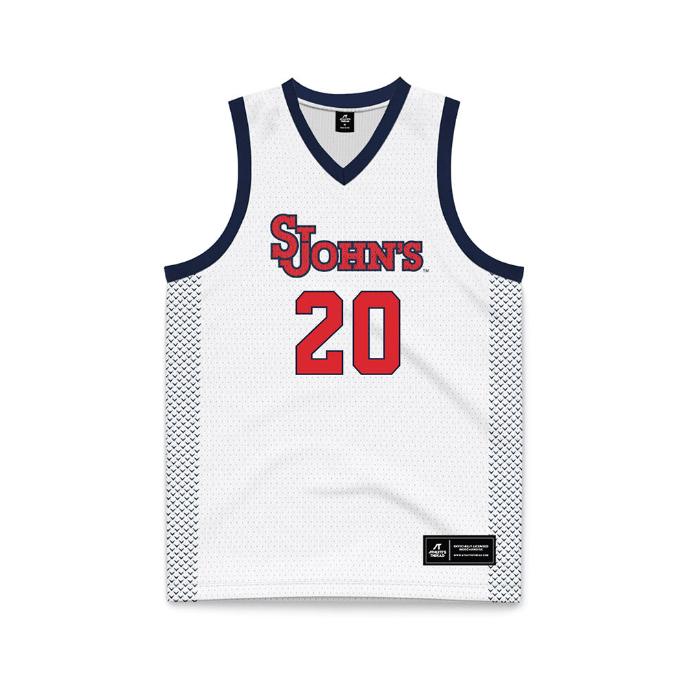 St. Johns - NCAA Women's Basketball : Sa'Mya Wyatt - White Basketball Jersey-0