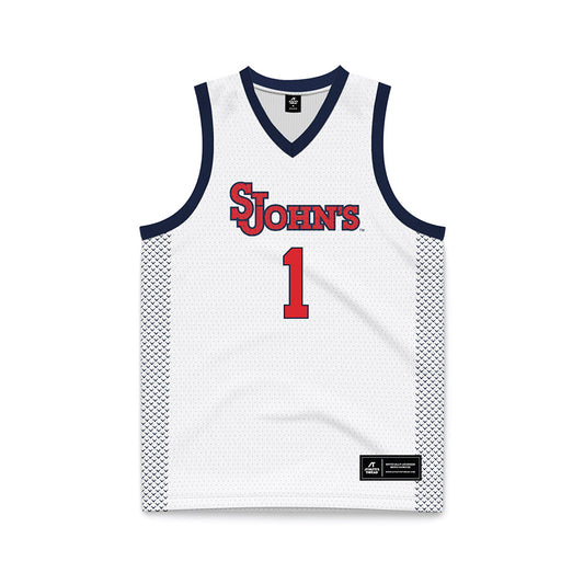 St. Johns - NCAA Women's Basketball : Beautiful Waheed - White Basketball Jersey-0