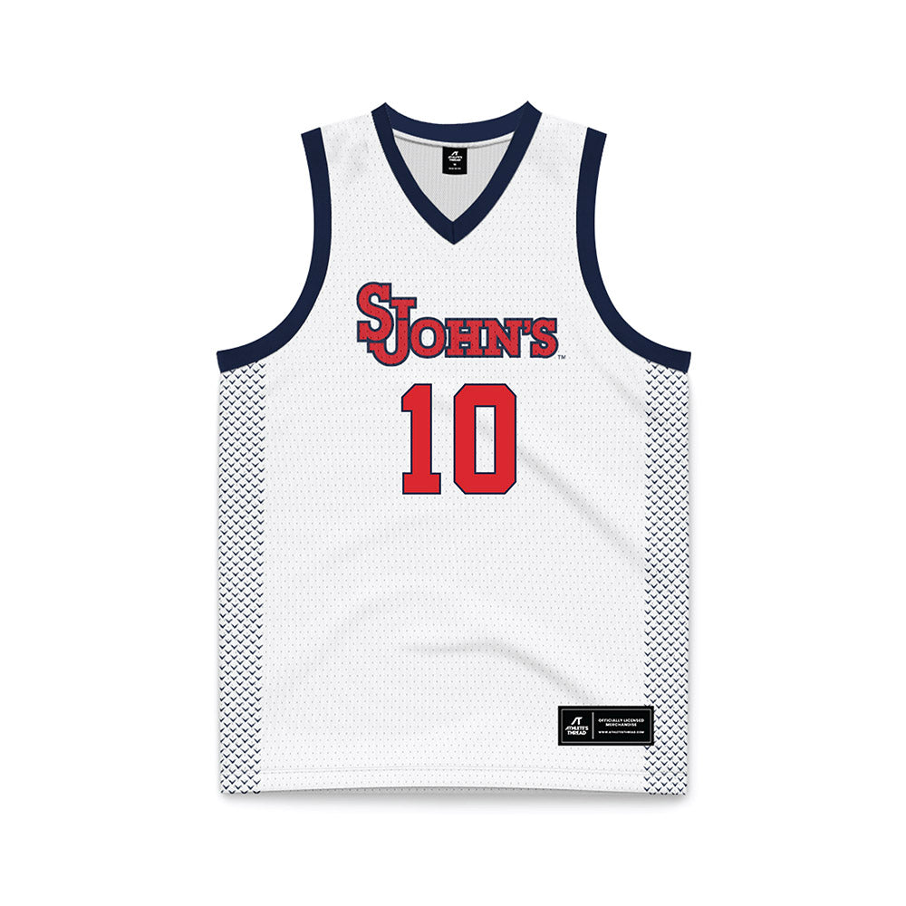 St. Johns - NCAA Women's Basketball : Brooke Moore - White Basketball Jersey-0