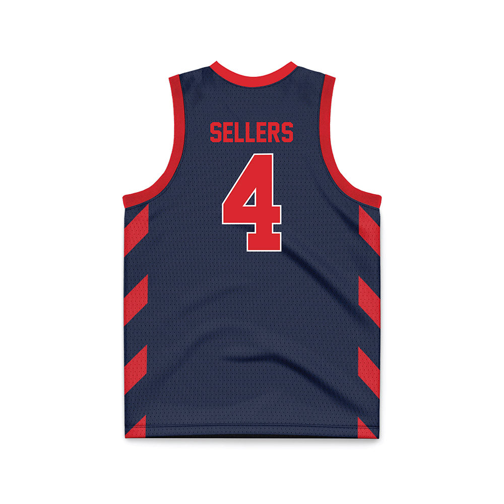 St. Johns - NCAA Men's Basketball : Oziyah Sellers - Navy Basketball Jersey-1