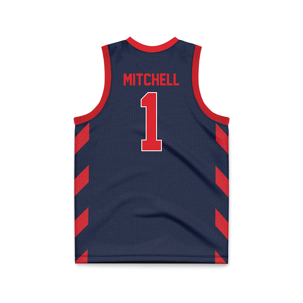 St. Johns - NCAA Men's Basketball : Dillon Mitchell - Navy Basketball Jersey-1