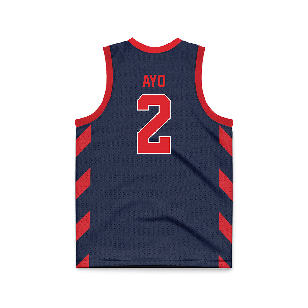St. Johns - NCAA Men's Basketball : Sadiku Ayo - Navy Basketball Jersey