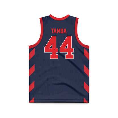 St. Johns - NCAA Men's Basketball : Handje Tamba - Navy Basketball Jersey-1