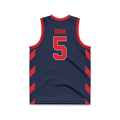 St. Johns - NCAA Men's Basketball : Kelvin Odih - Navy Basketball Jersey-1