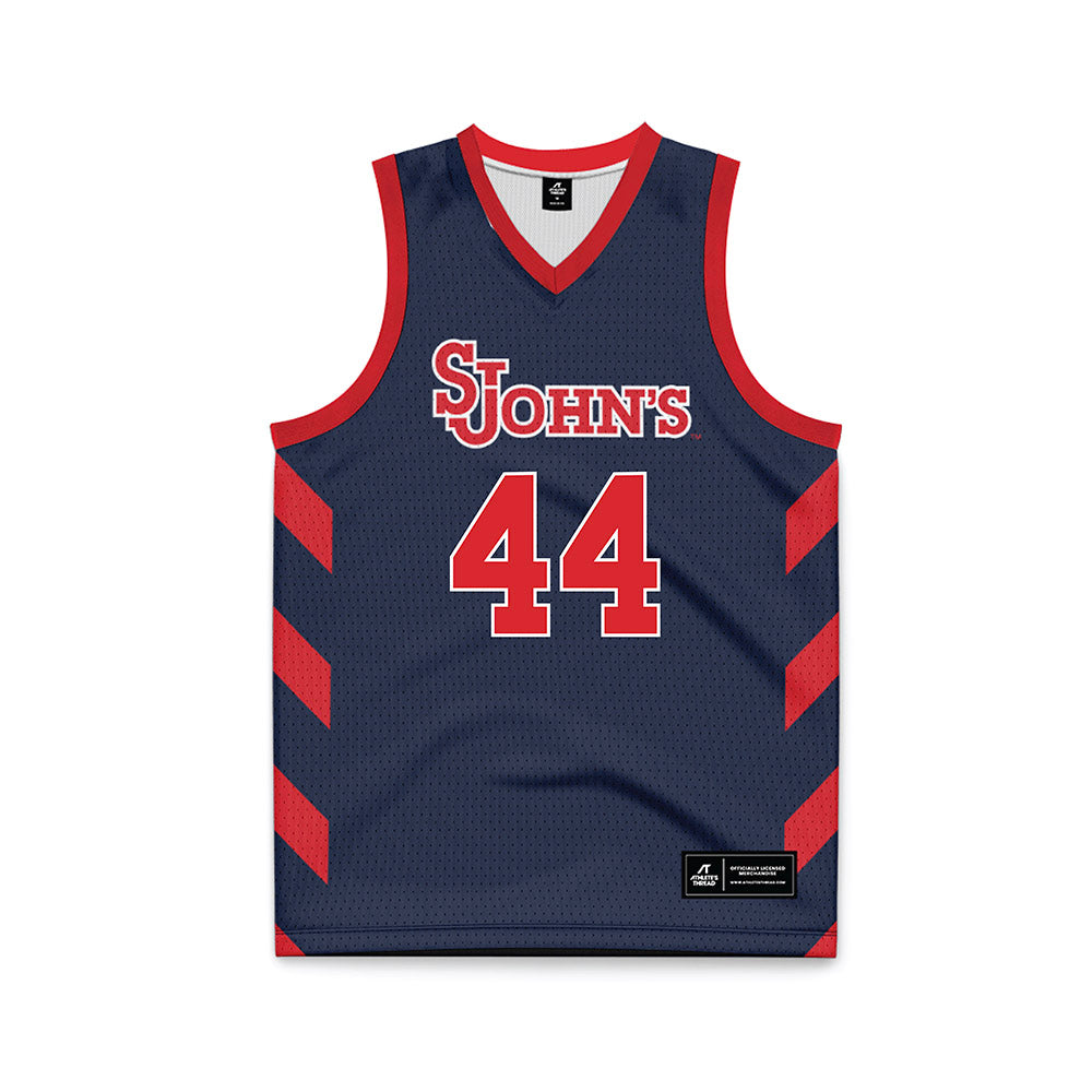 St. Johns - NCAA Men's Basketball : Handje Tamba - Navy Basketball Jersey-0