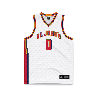 St. Johns - NCAA Men's Basketball : Dylan Darling - White Basketball Jersey-0