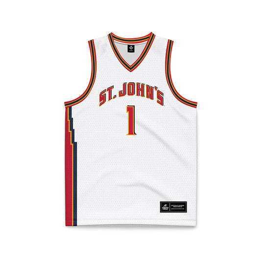 St. Johns - NCAA Men's Basketball : Dillon Mitchell - White Basketball Jersey-0
