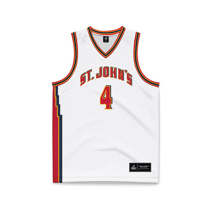 St. Johns - NCAA Men's Basketball : Oziyah Sellers - White Basketball Jersey-0
