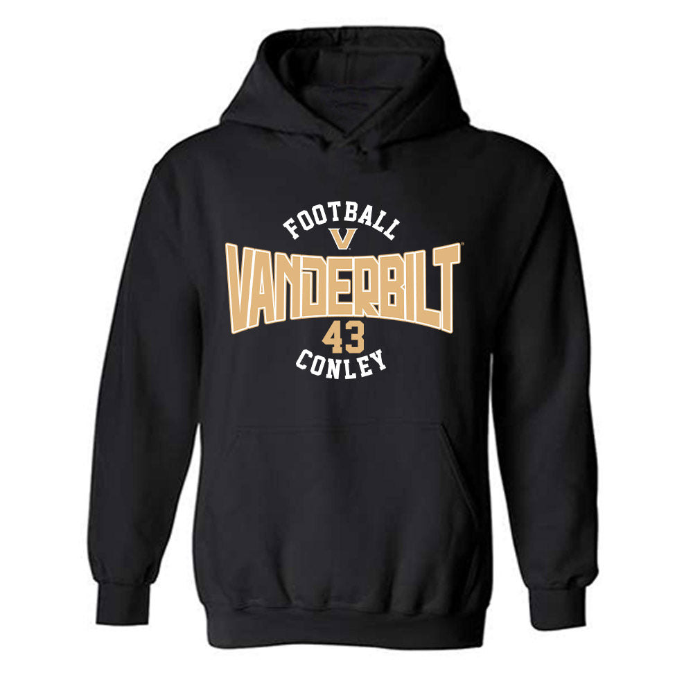 Vanderbilt - NCAA Football : Will Conley - Classic Fashion Shersey Hooded Sweatshirt