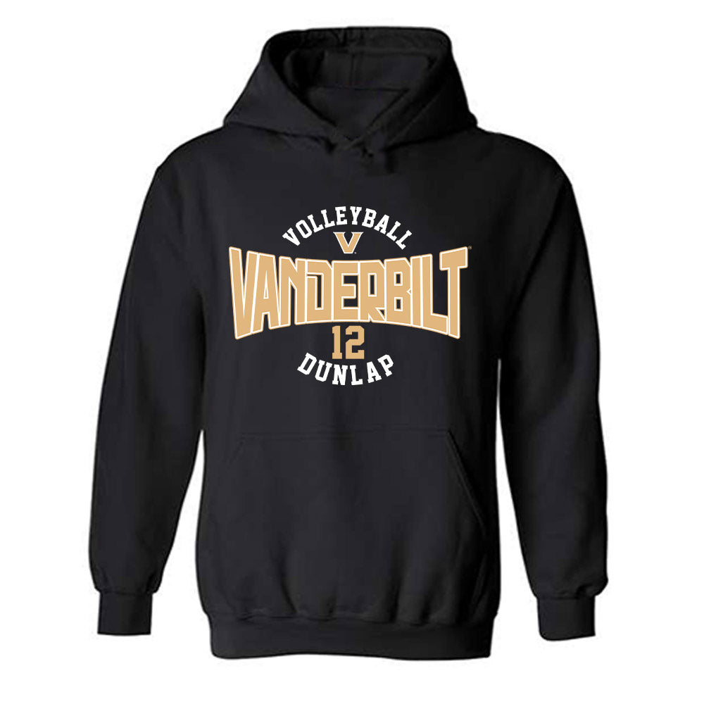 Vanderbilt - NCAA Women's Volleyball : Kayla Dunlap - Classic Fashion Shersey Hooded Sweatshirt-0