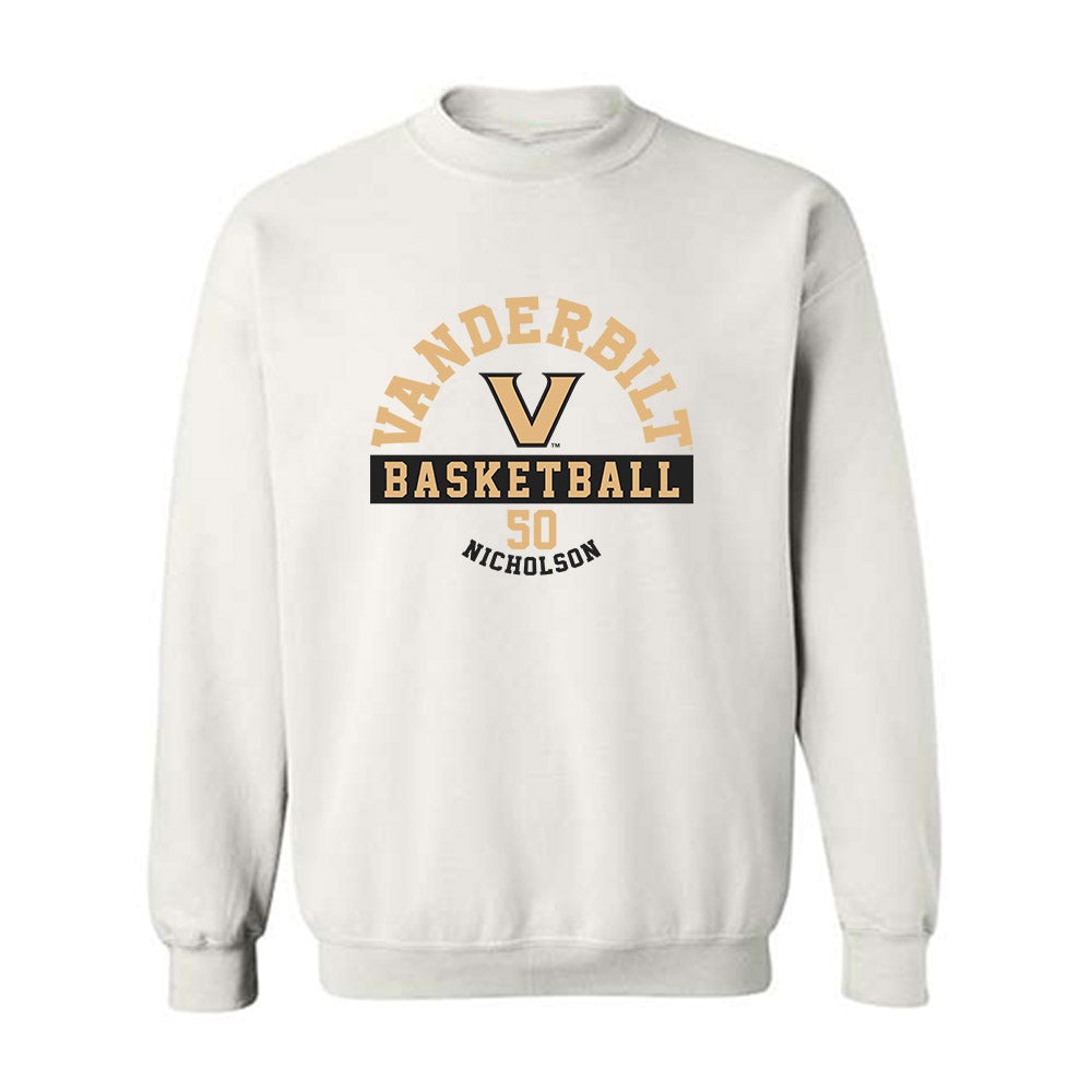 Vanderbilt - NCAA Men's Basketball : Mason Nicholson - Classic Fashion Shersey Crewneck Sweatshirt-0
