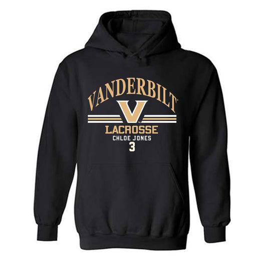 Vanderbilt - NCAA Women's Lacrosse : Chloe Jones - Classic Fashion Shersey Hooded Sweatshirt-0