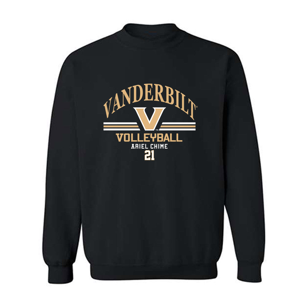 Vanderbilt - NCAA Women's Volleyball : Ariel Chime - Classic Fashion Shersey Crewneck Sweatshirt-0