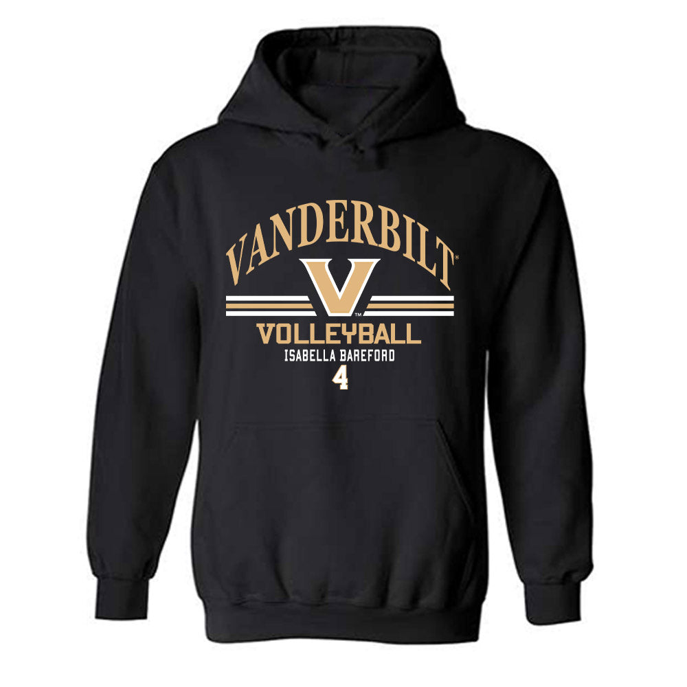 Vanderbilt - NCAA Women's Volleyball : Isabella Bareford - Classic Fashion Shersey Hooded Sweatshirt-0