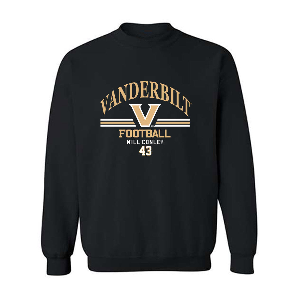 Vanderbilt - NCAA Football : Will Conley - Classic Fashion Shersey Crewneck Sweatshirt