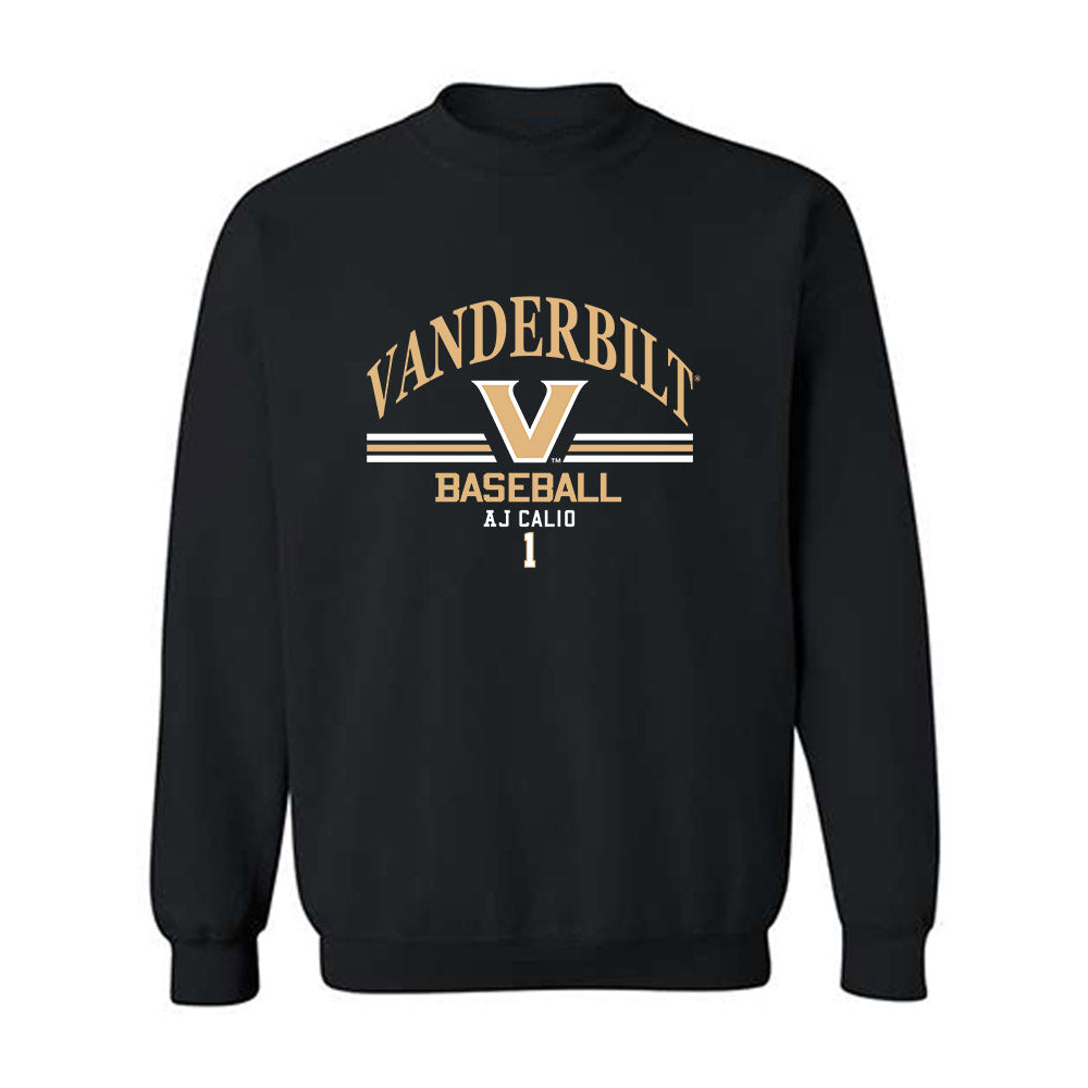 Vanderbilt - NCAA Baseball : AJ Calio - Classic Fashion Shersey Crewneck Sweatshirt-0