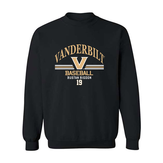 Vanderbilt - NCAA Baseball : Rustan Rigdon - Classic Fashion Shersey Crewneck Sweatshirt-0