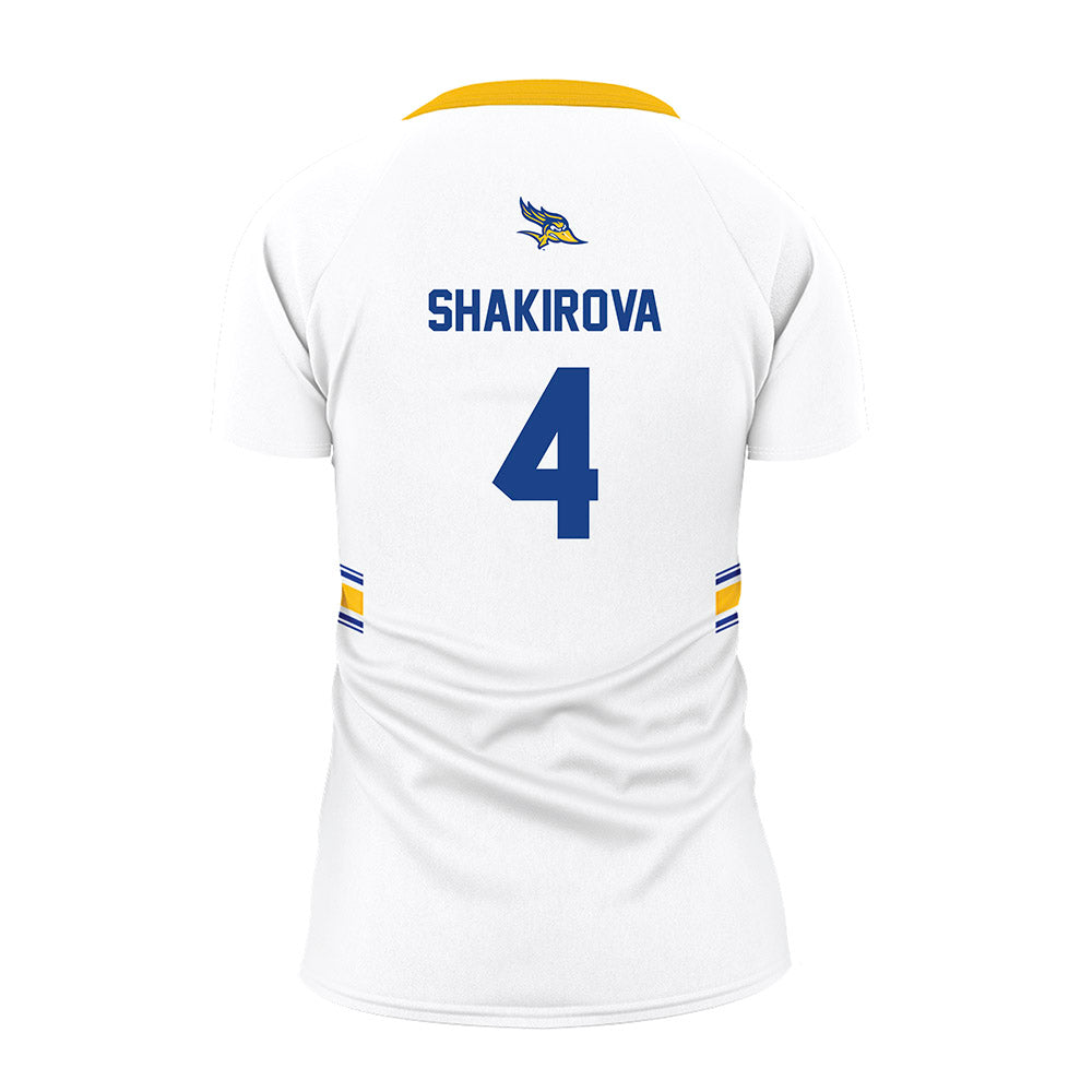CSU Bakersfield - NCAA Women's Volleyball : Agnes Shakirova - White Volleyball Jersey-1