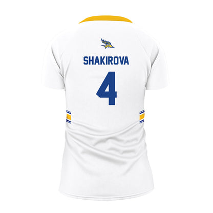 CSU Bakersfield - NCAA Women's Volleyball : Agnes Shakirova - White Volleyball Jersey-1