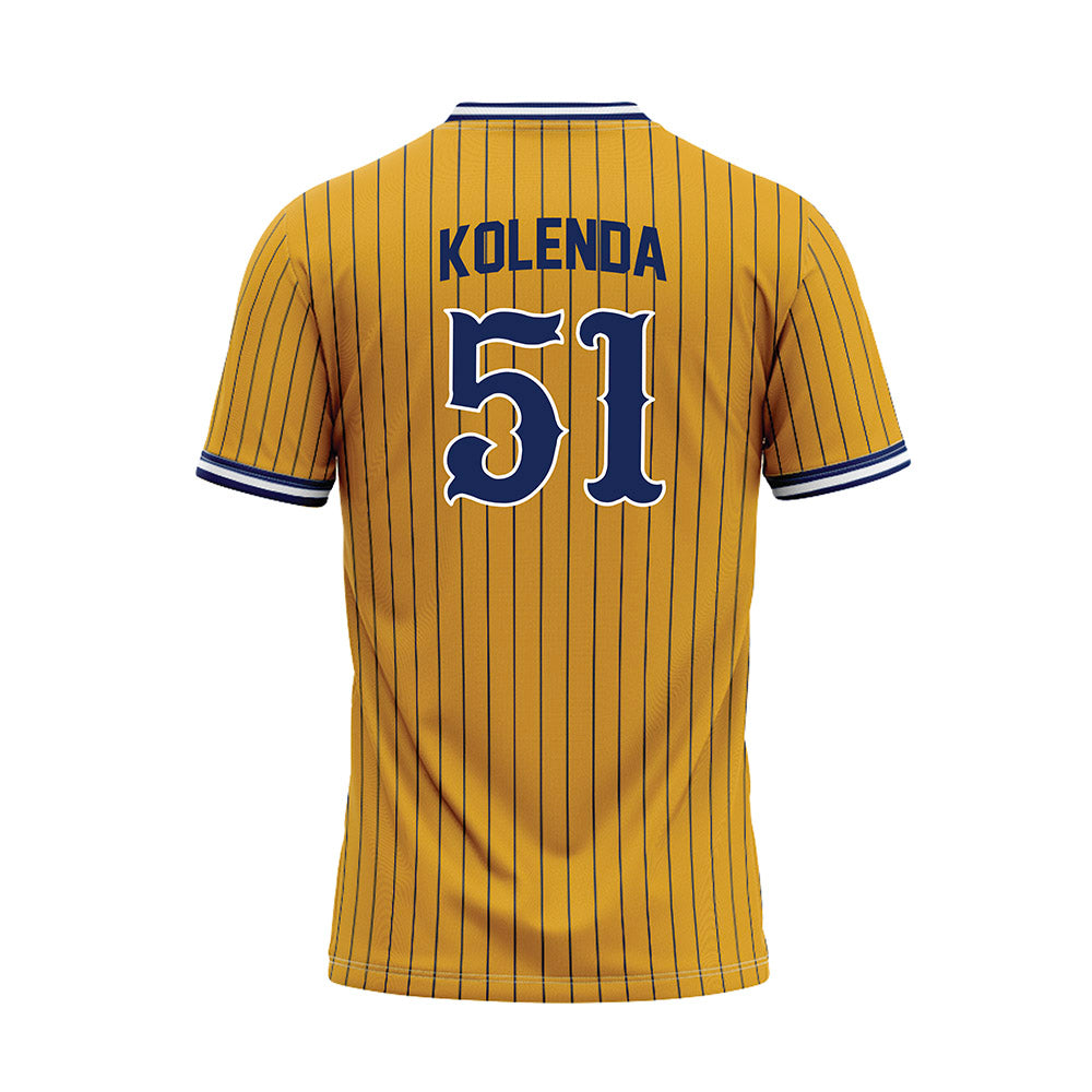 Kent State - NCAA Baseball : Jordan Kolenda - Gold Baseball Jersey-1