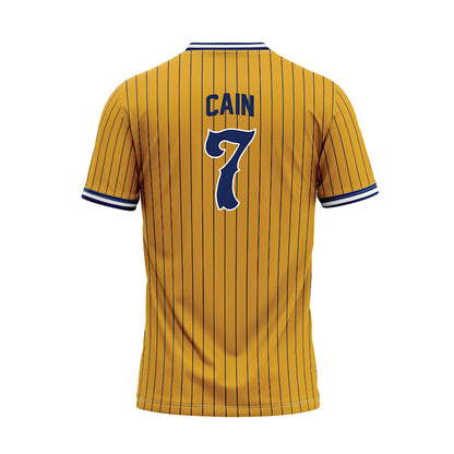 Kent State - NCAA Baseball : Ian Cain - Gold Baseball Jersey-1