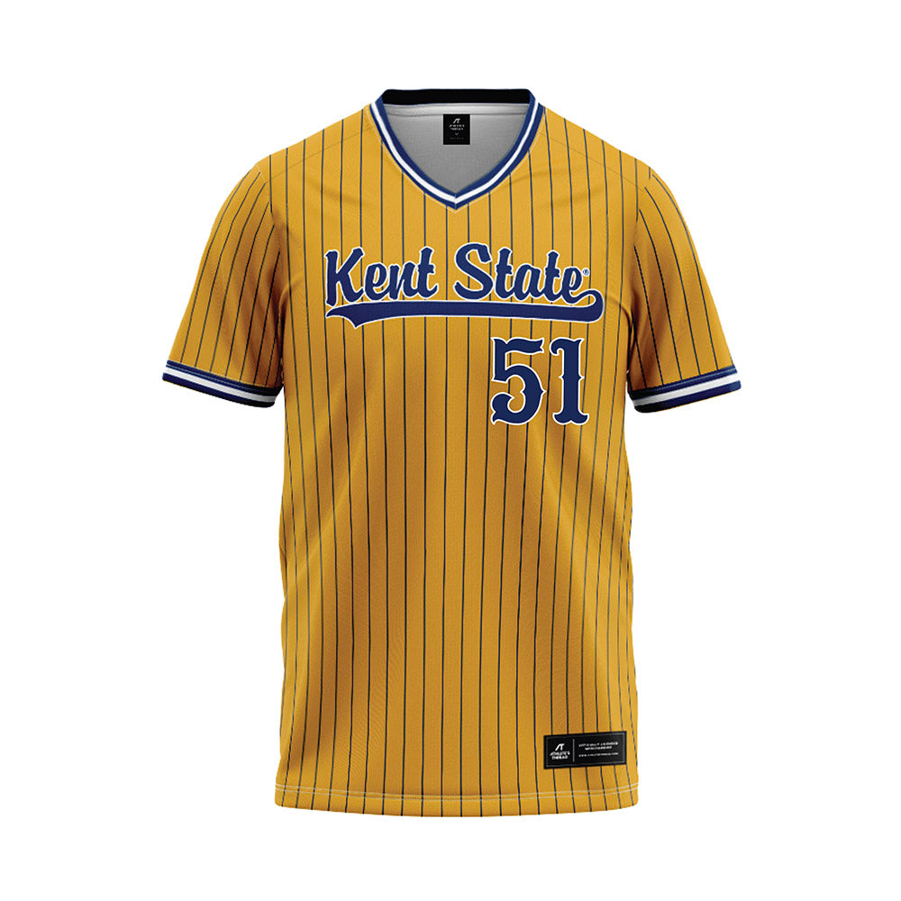 Kent State - NCAA Baseball : Jordan Kolenda - Gold Baseball Jersey-0