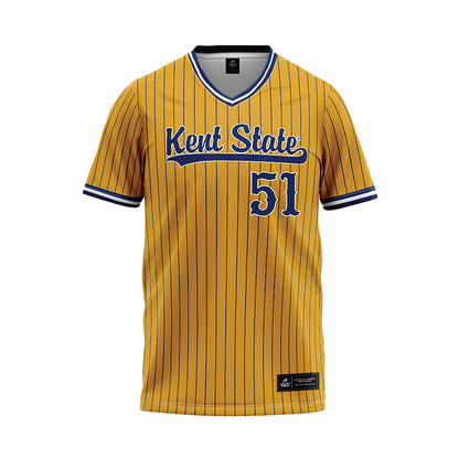 Kent State - NCAA Baseball : Jordan Kolenda - Gold Baseball Jersey-0
