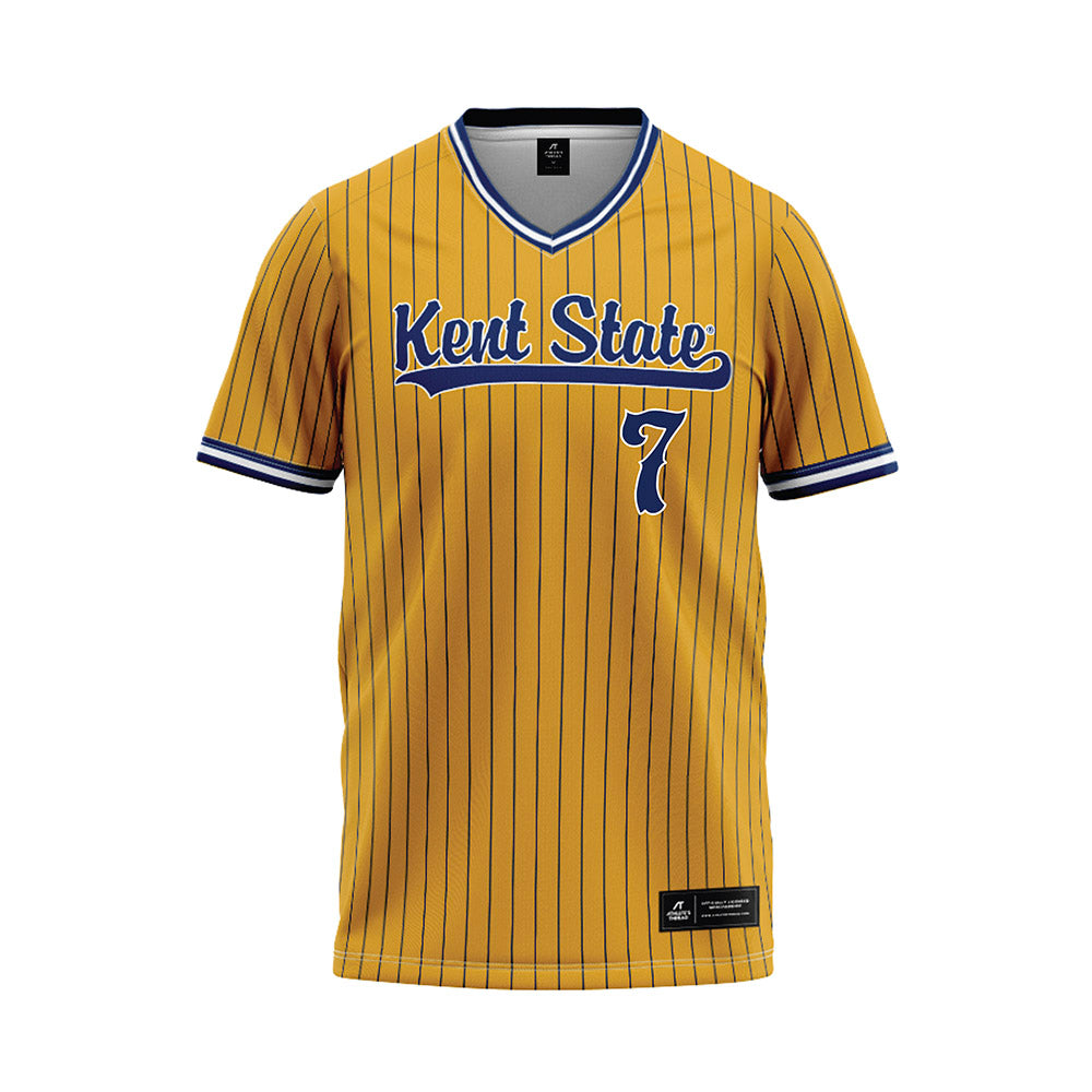 Kent State - NCAA Baseball : Ian Cain - Gold Baseball Jersey-0