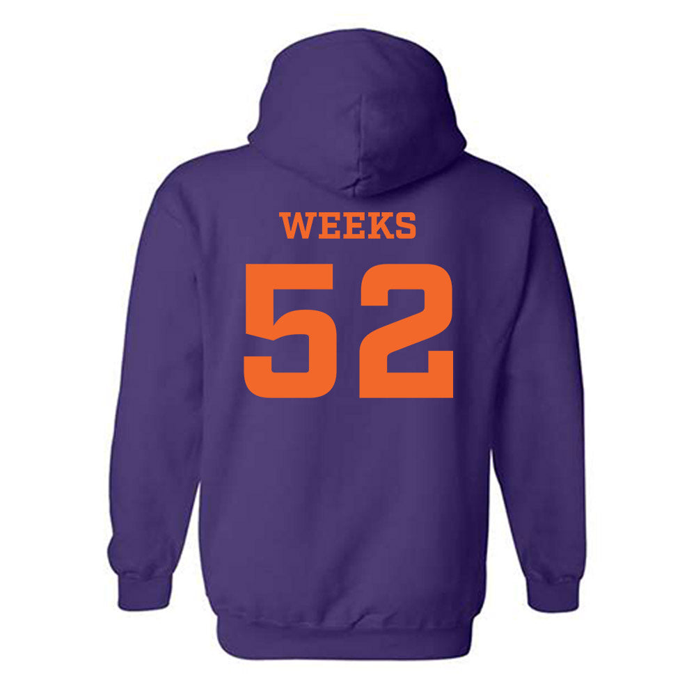 HWS - NCAA Football : Conor Weeks - Classic Shersey Hooded Sweatshirt