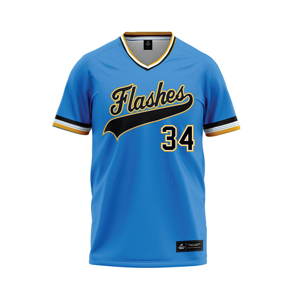 Kent State - NCAA Baseball : Hunter Klotz - Light Blue Baseball Jersey-0