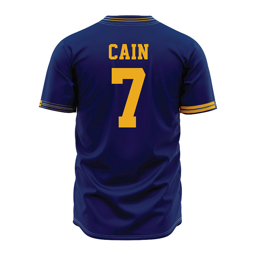 Kent State - NCAA Baseball : Ian Cain - Navy Jersey-1