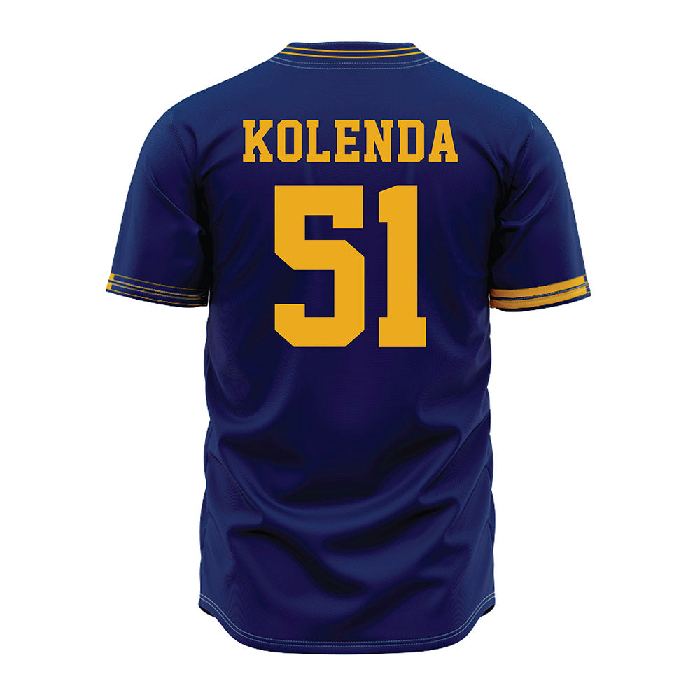 Kent State - NCAA Baseball : Jordan Kolenda - Navy Jersey-1