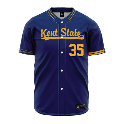 Kent State - NCAA Baseball : Caden Leonard - Navy Jersey