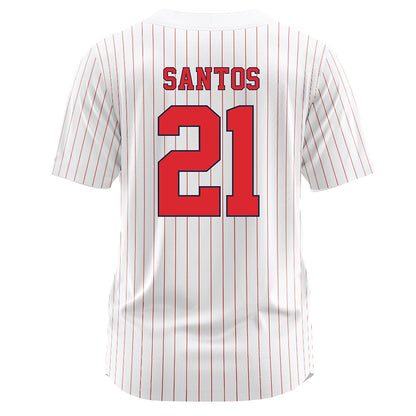 St. Johns - NCAA Softball : Melanie Santos - White Jersey