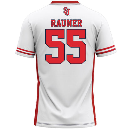St. Johns - NCAA Men's Lacrosse : Brady Rauner - White Lacrosse Jersey