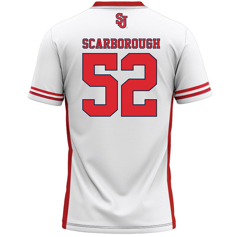 St. Johns - NCAA Men's Lacrosse : Patrick Scarborough - White Lacrosse Jersey -1