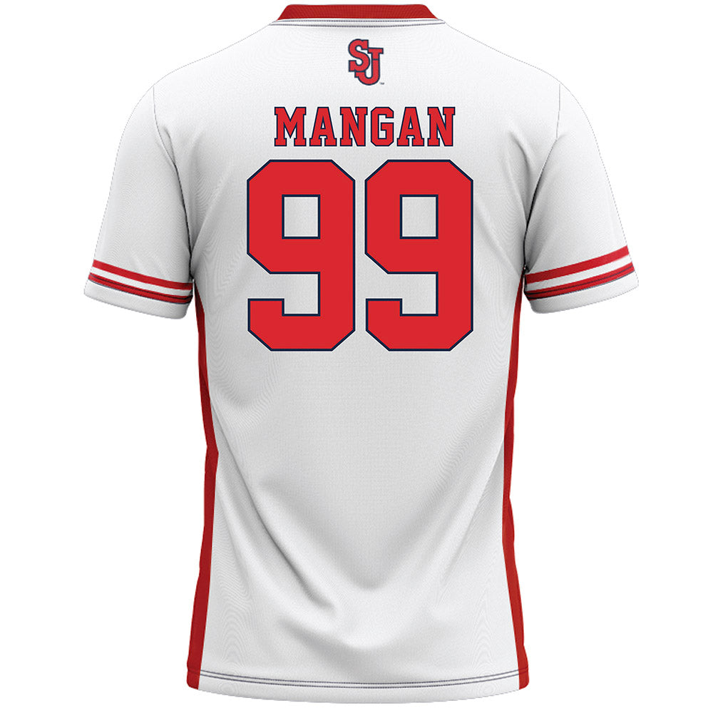 St. Johns - NCAA Men's Lacrosse : Luke Mangan - White Lacrosse Jersey