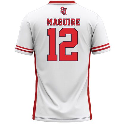 St. Johns - NCAA Men's Lacrosse : Wyatt Maguire - White Lacrosse Jersey -1