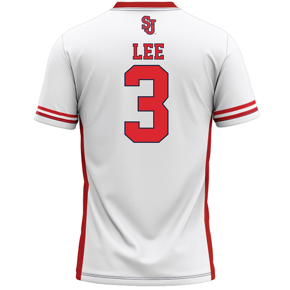 St. Johns - NCAA Men's Lacrosse : Dylan Lee - White Lacrosse Jersey