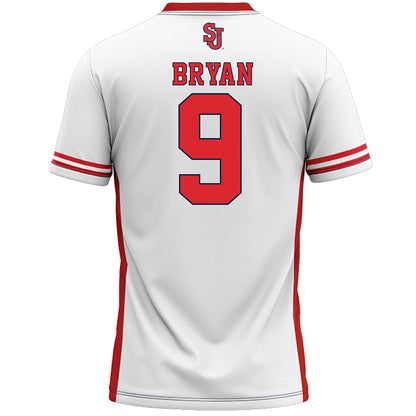 St. Johns - NCAA Men's Lacrosse : Wade Bryan - White Lacrosse Jersey -1