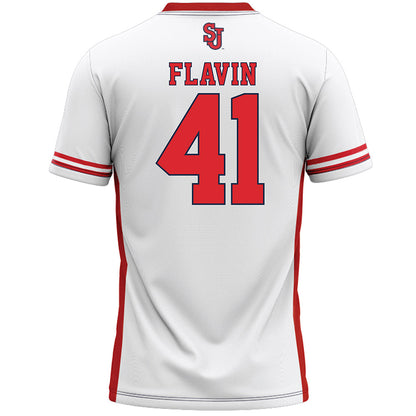 St. Johns - NCAA Men's Lacrosse : Thomas Flavin - White Lacrosse Jersey