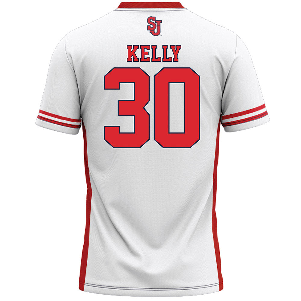 St. Johns - NCAA Men's Lacrosse : Brian Kelly - White Lacrosse Jersey