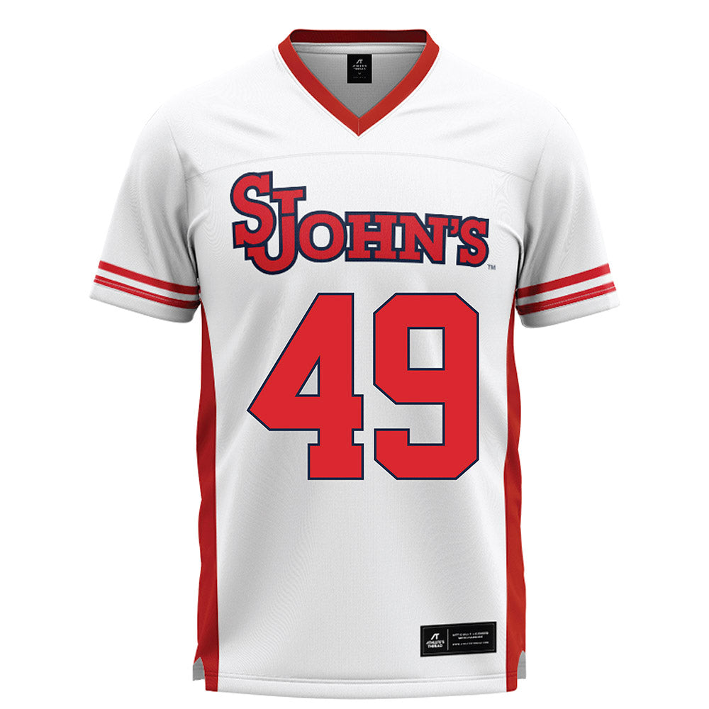 St. Johns - NCAA Men's Lacrosse : Jayson Cardenas - White Lacrosse Jersey -0