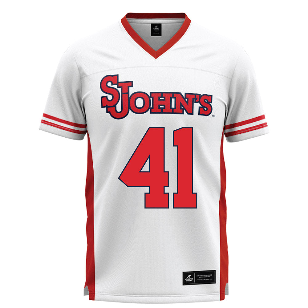 St. Johns - NCAA Men's Lacrosse : Thomas Flavin - White Lacrosse Jersey