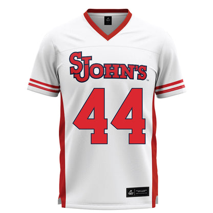 St. Johns - NCAA Men's Lacrosse : Ryan Farron - White Lacrosse Jersey -0