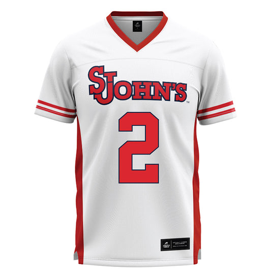 St. Johns - NCAA Men's Lacrosse : Luke Mastrogiovanni - White Lacrosse Jersey -0