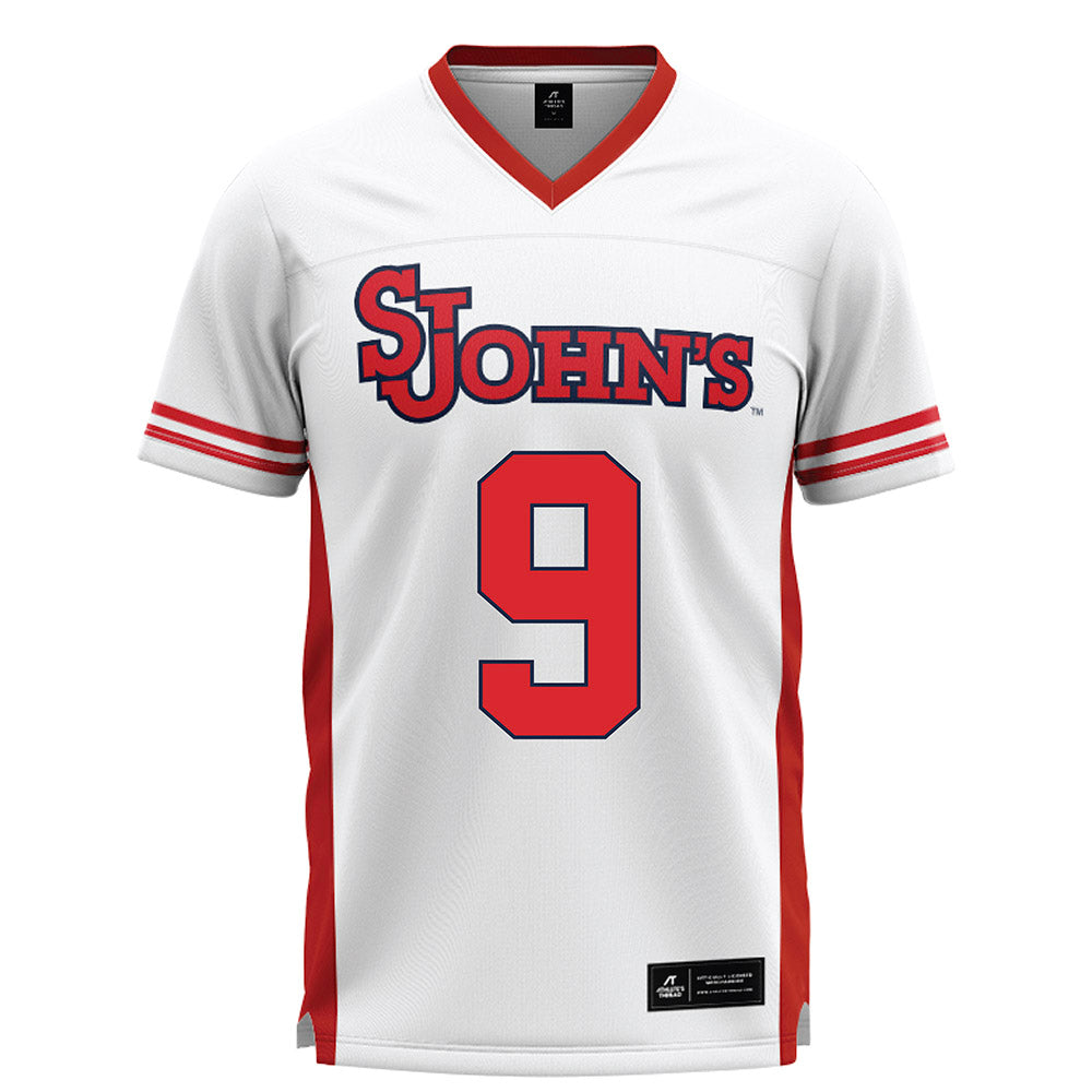 St. Johns - NCAA Men's Lacrosse : Wade Bryan - White Lacrosse Jersey -0
