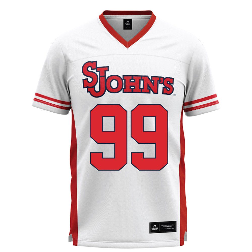 St. Johns - NCAA Men's Lacrosse : Luke Mangan - White Lacrosse Jersey