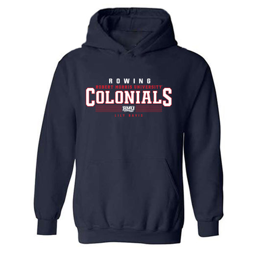 Robert Morris - NCAA Women's Rowing : Lily Davis - Classic Fashion Shersey Hooded Sweatshirt-0