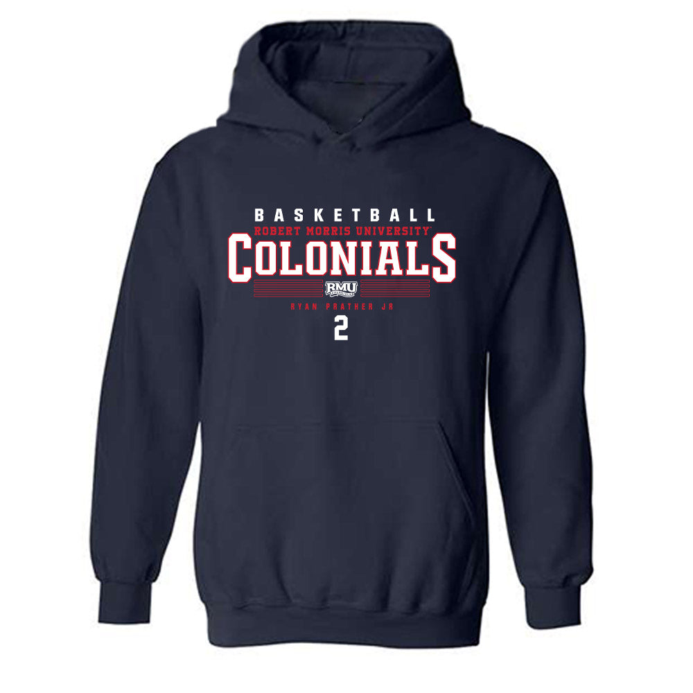 Robert Morris - NCAA Men's Basketball : Ryan Prather Jr - Classic Fashion Shersey Hooded Sweatshirt-0